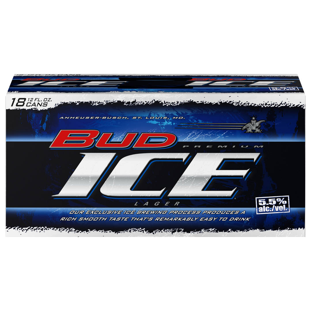 Bud Ice Premium Lager Beer 12 - 18 fl oz Cans
