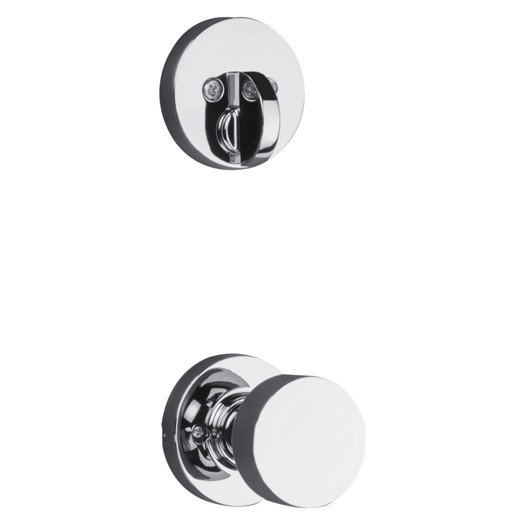 971 Single Cylinder Interior Pack w/ Pismo Knob for Signature Series Low Profile Handlesets in Polished Chrome