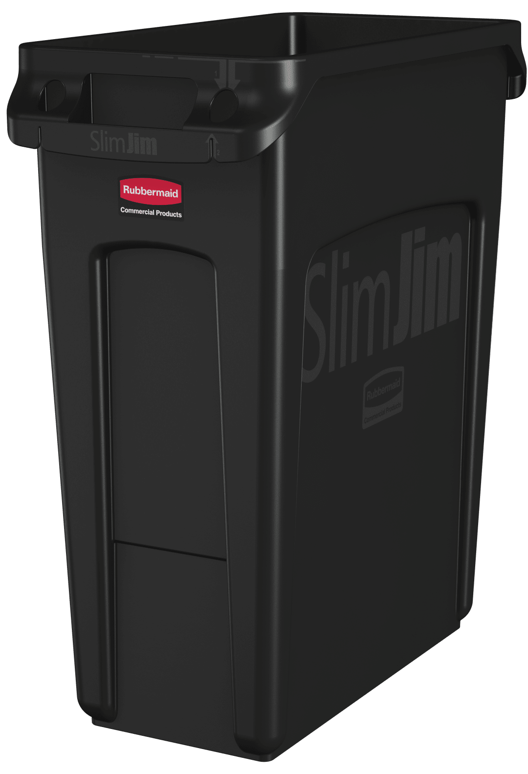 Rubbermaid Commercial Products SLIM JIM 16 Gallon Vented Trash Can, Black