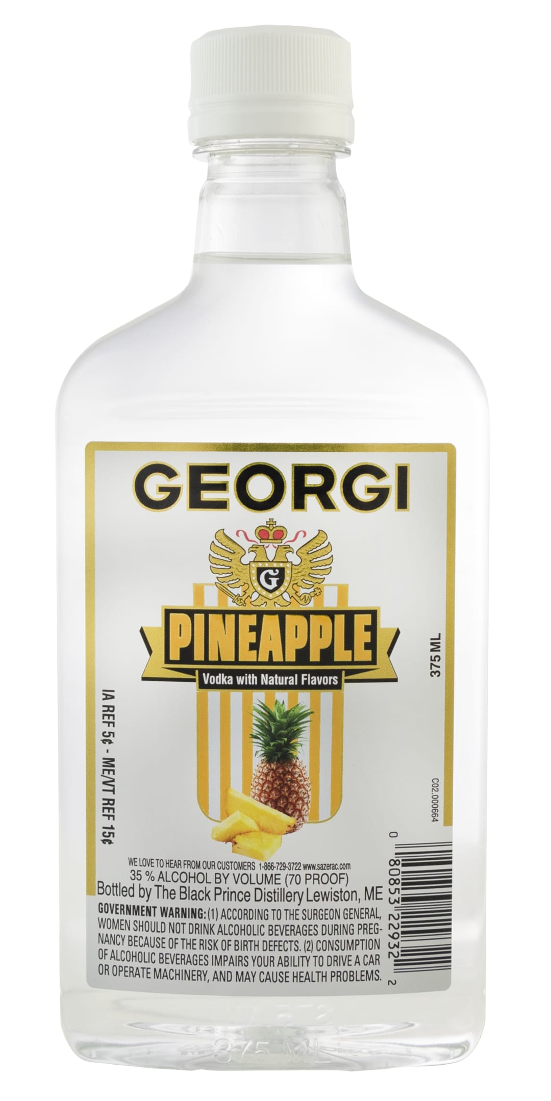 Georgi Pineapple Vodka 375ml 70 Proof
