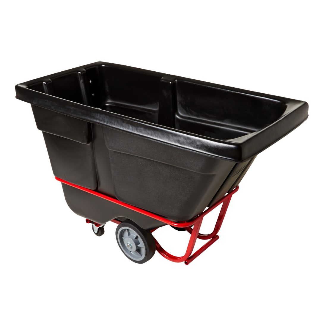 BRUTE Tilt Dump Truck/Trash Cart/Garbage Collection/Recycling, 1/2 Cubic Yard, Heavy Load Capacity, 1,400 lbs., Black, Distribution Centers/Warehouse/Manufacturing/Construction (FG130600BLA)