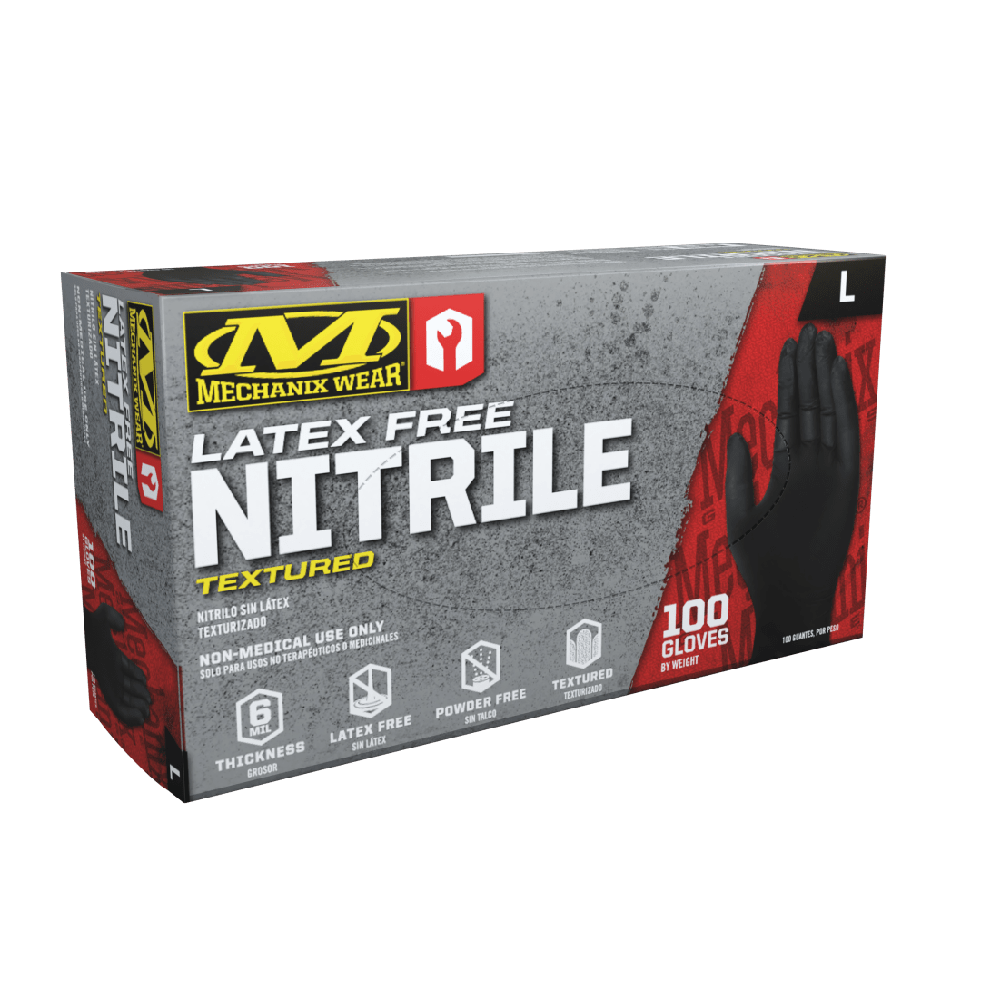 6 Mil Heavy Duty Black Nitrile Gloves (Pack of 100)