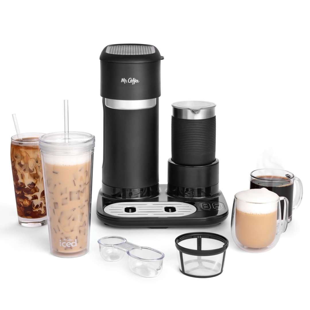 Mr. Coffee® 4-in-1 Single-Serve Latte™, Iced, and Hot Coffee Maker with Milk Frother