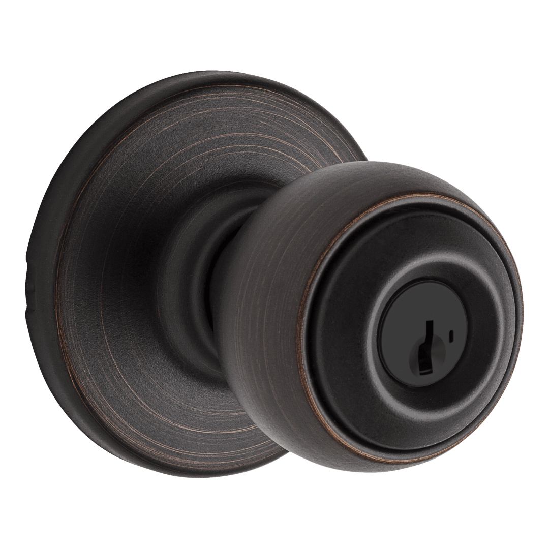 Polo Keyed Entry Knob in Venetian Bronze featuring SmartKey Security