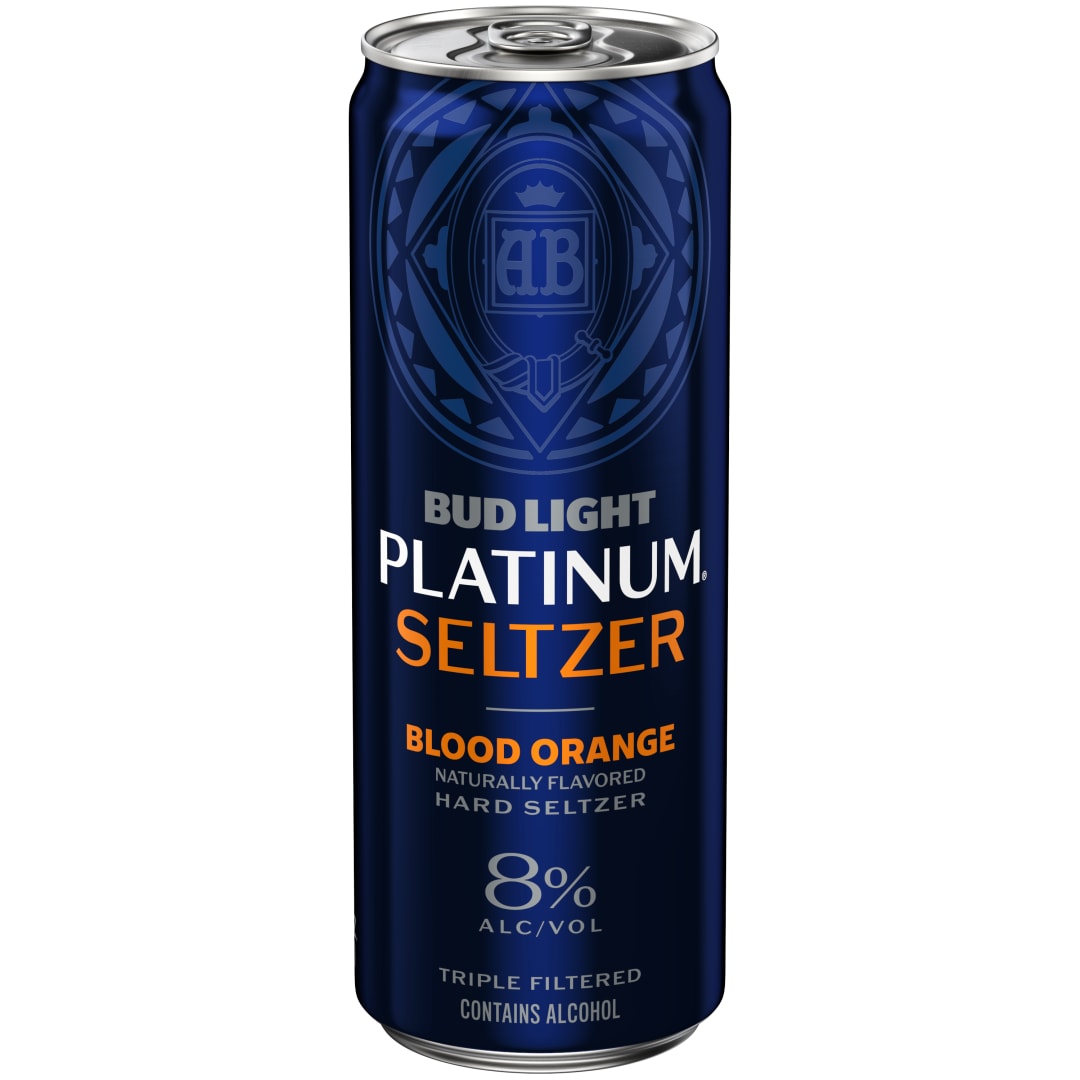 Bud Light Platinum Seltzer Blood Orange 12 oz Single CAN Sleek 8ABV - Gloss Varnish