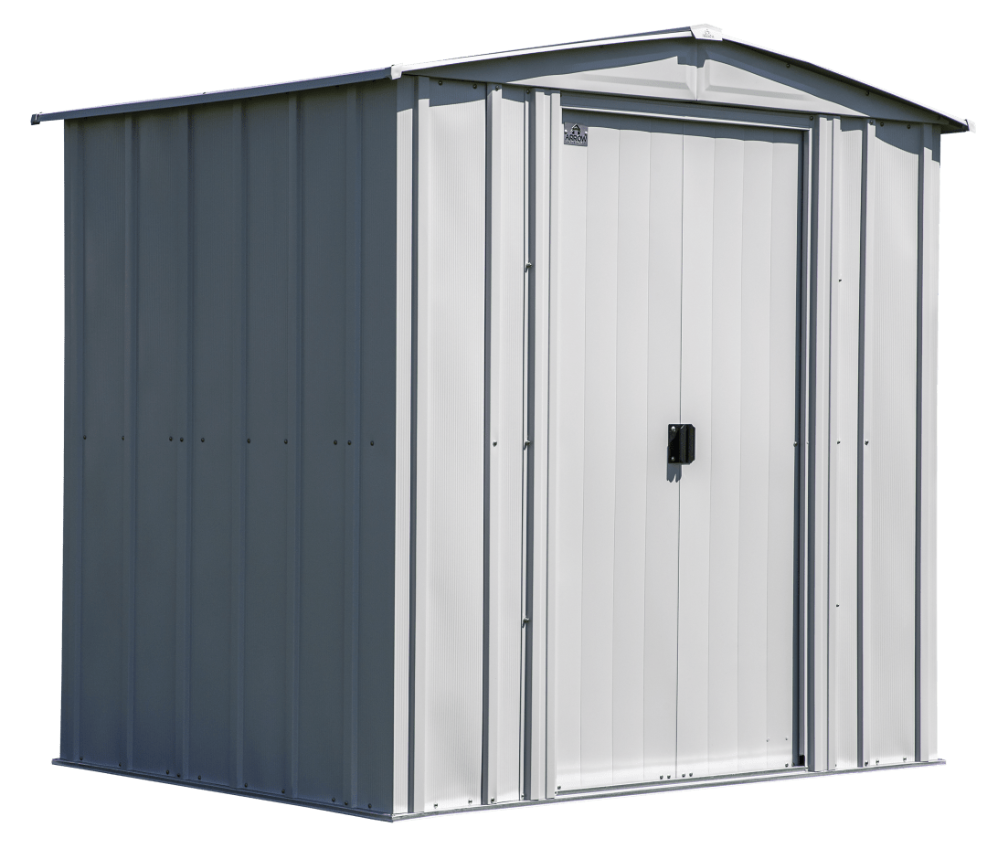 Arrow Classic 6 x 5 x 6 ft Flute Grey Steel Storage Shed