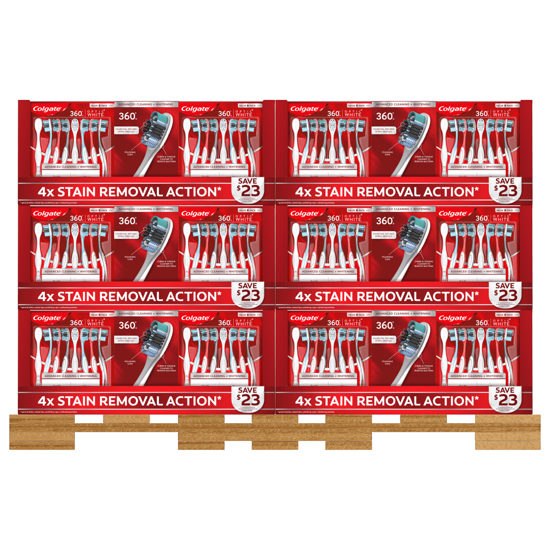 Colgate Optic White Platinum Soft Manual Toothbrush, 8 ct.