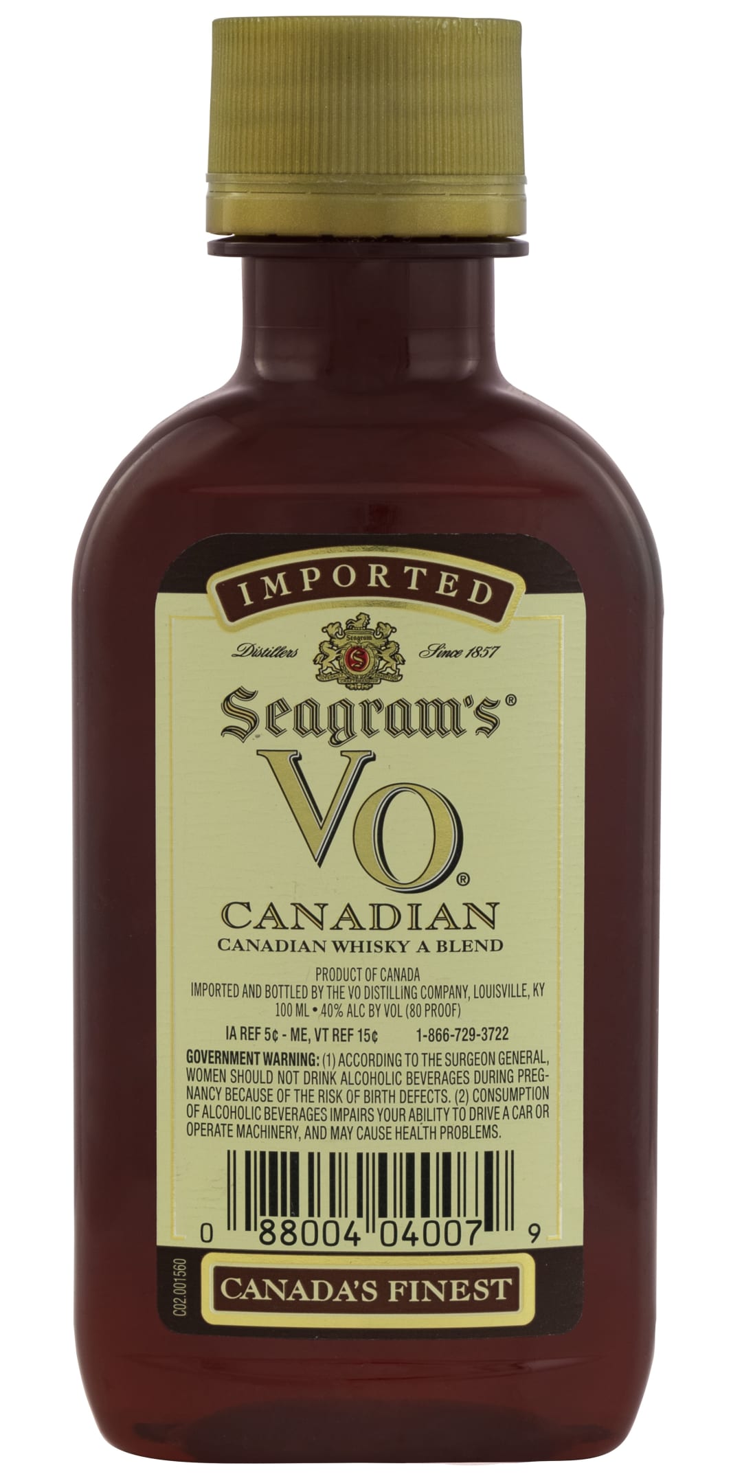 Seagram's VO Export Whisky 100ml 80 Proof