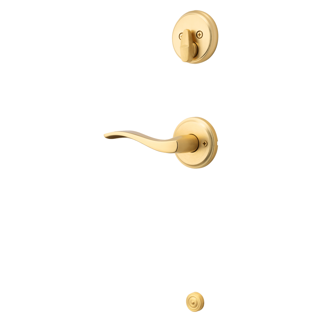 971 Single Cylinder Interior Pack w/ Right-Handed Sedona Lever for 818 Signature Series Handlesets in Satin Brass