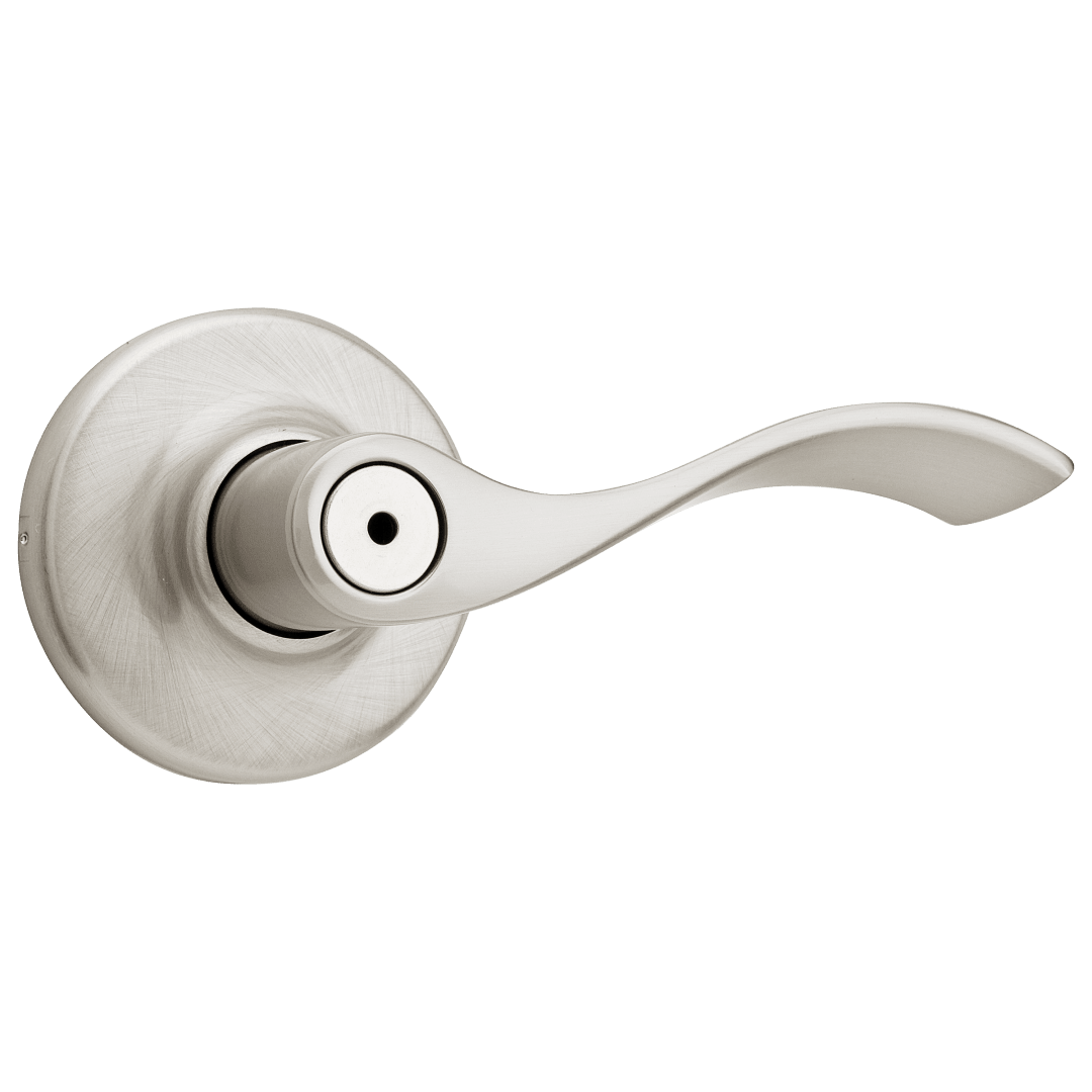 Balboa Bed/Bath Door Lever in Satin Nickel