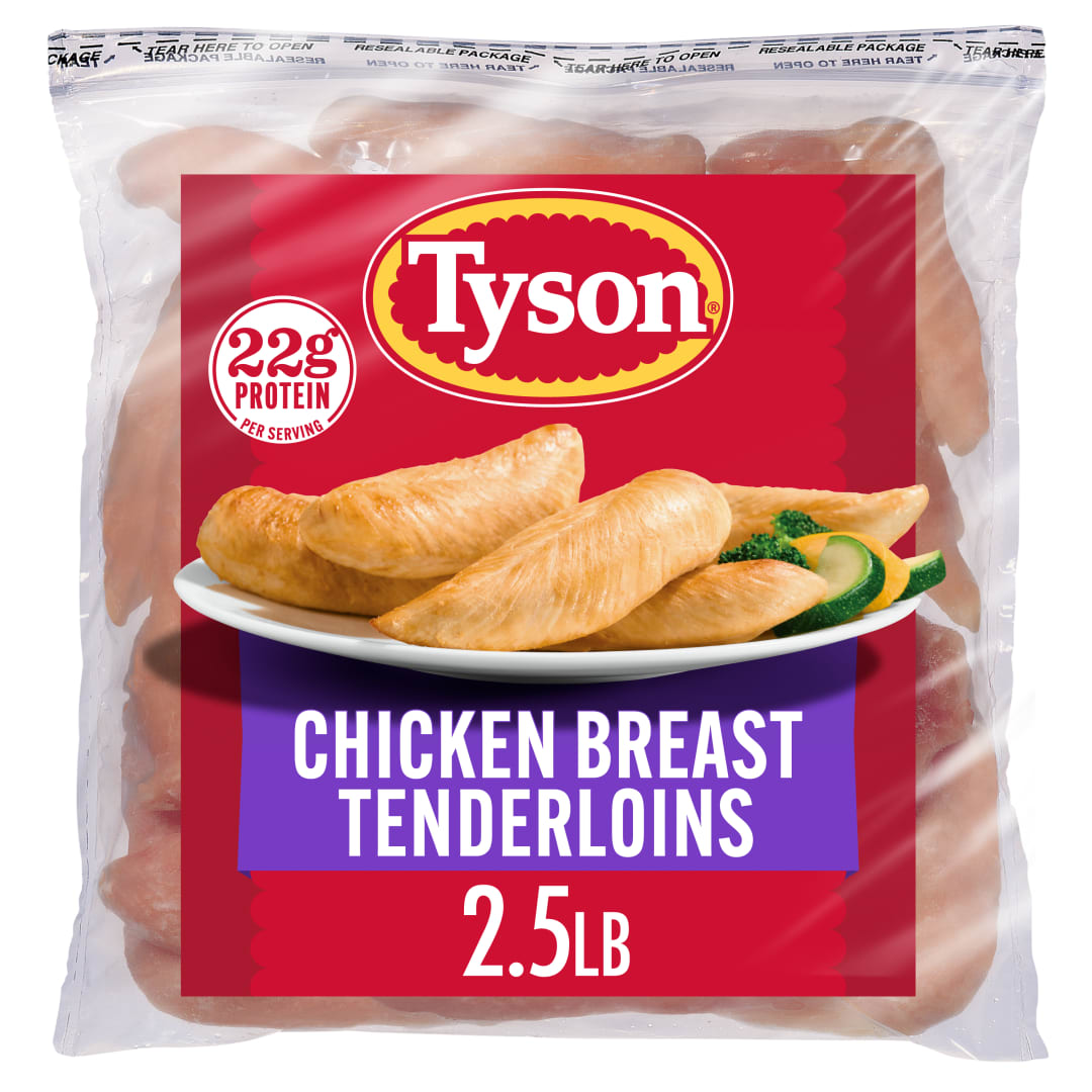 Tyson Boneless Skinless Chicken Breast Tenderloins, 2.5 lb. (Frozen)