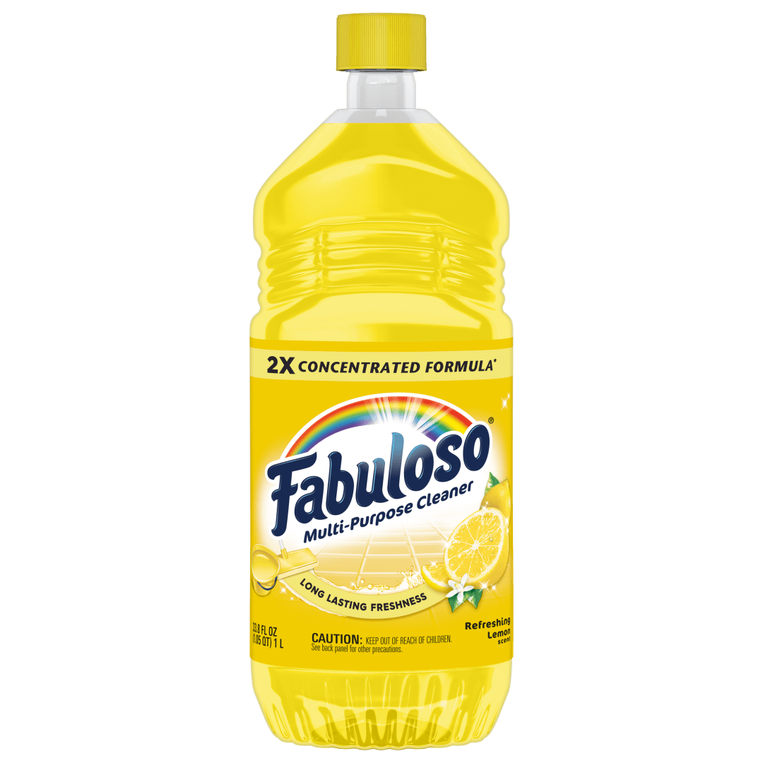 Fabuloso 2X Multi-Purpose Cleaner, No Rinse Floor Cleaner, Long-Lasting Freshness, Refreshing Lemon Scent, 33.8 fl oz