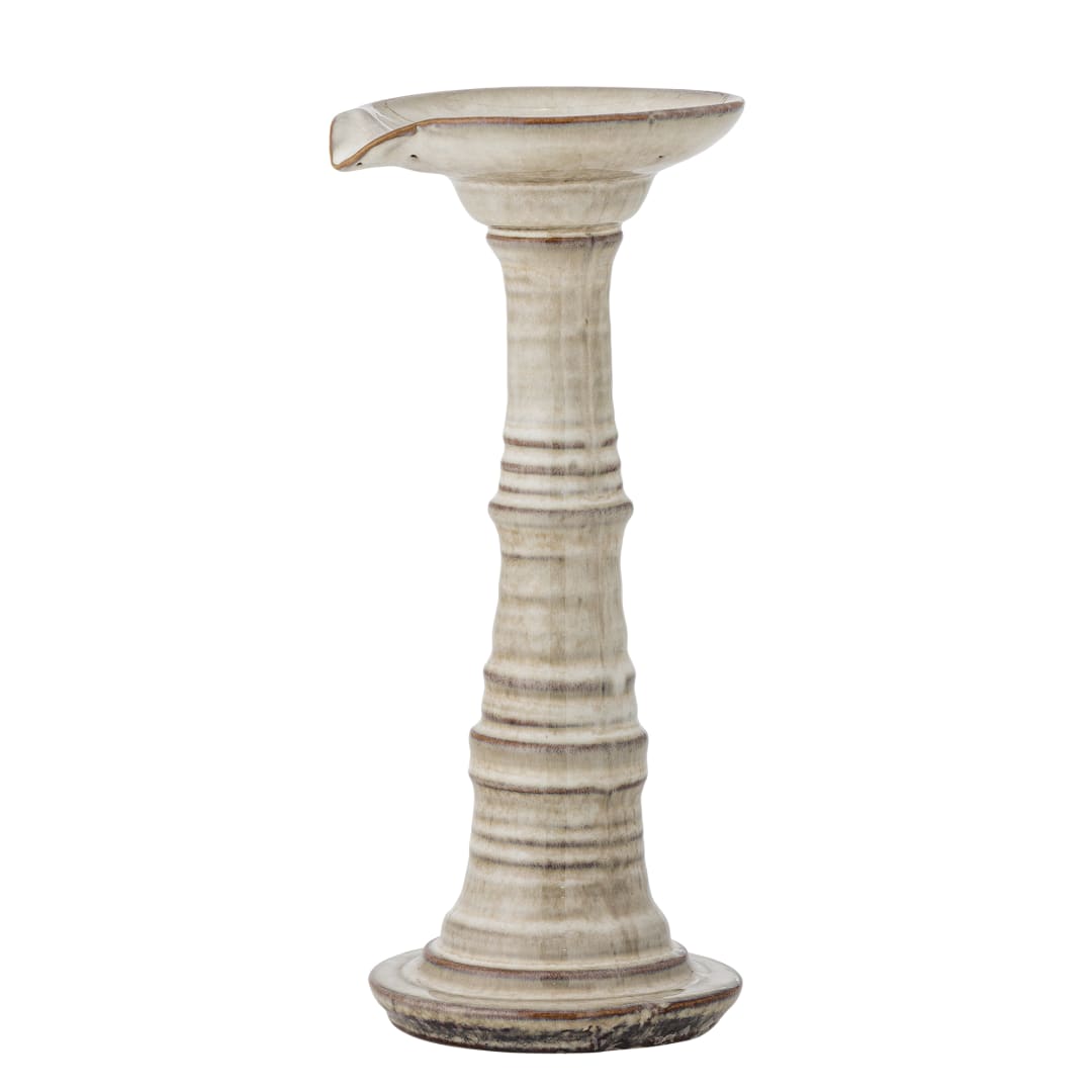 82072475 - Rigby Candle Holder, Grey, Stoneware STOCK: 264