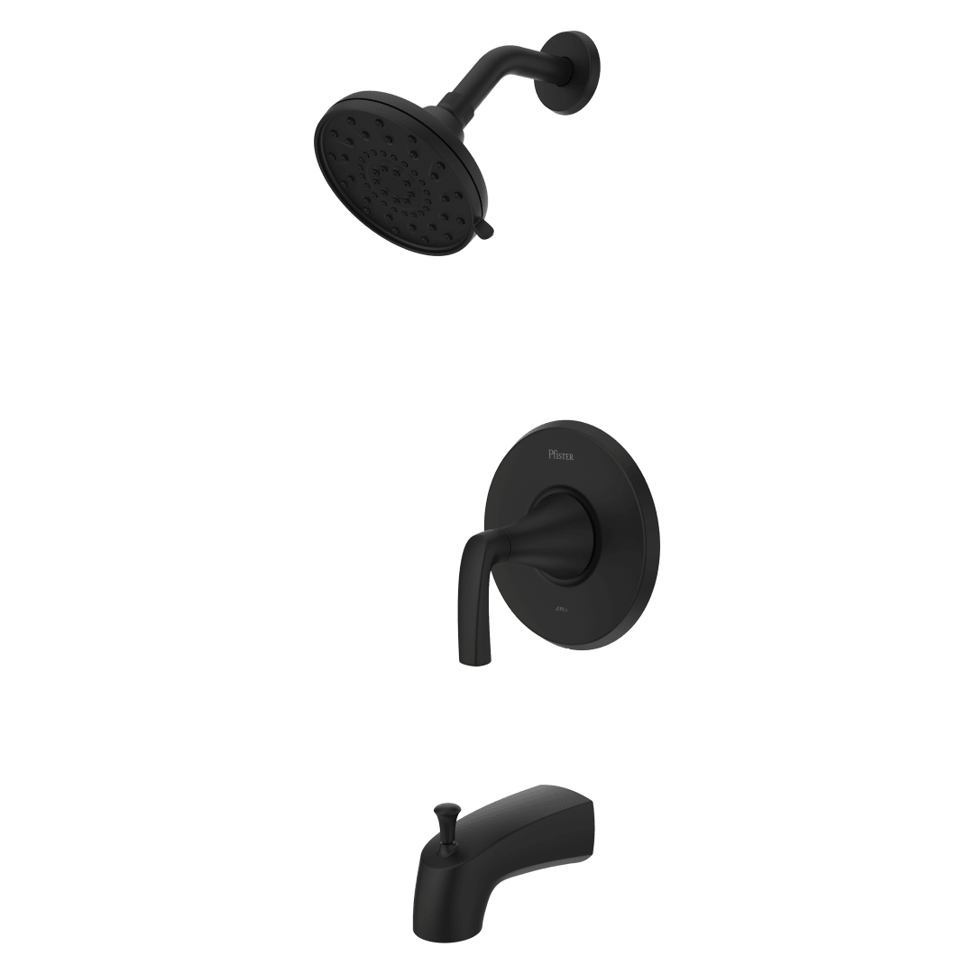 Rancho 1-Handle Tub & Shower Faucet in Matte Black