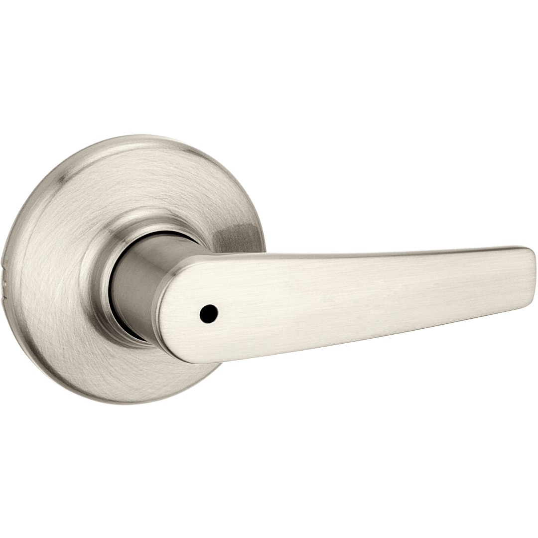 Delta Round Bed/Bath Lever in Satin Nickel with Microban Protection