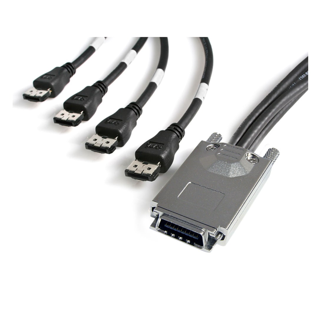 100cm SAS SFF8470 to 4 External SATA Cable