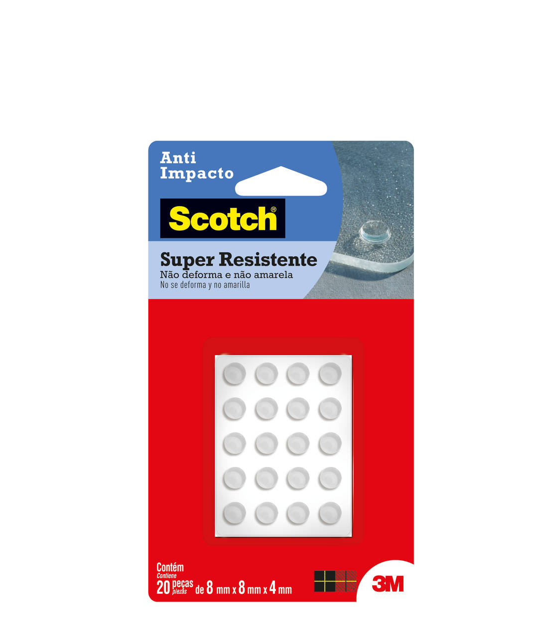 Protetor Anti-Impacto 3M™ Scotch™ Redondo, Pequeno, 20 Unidades