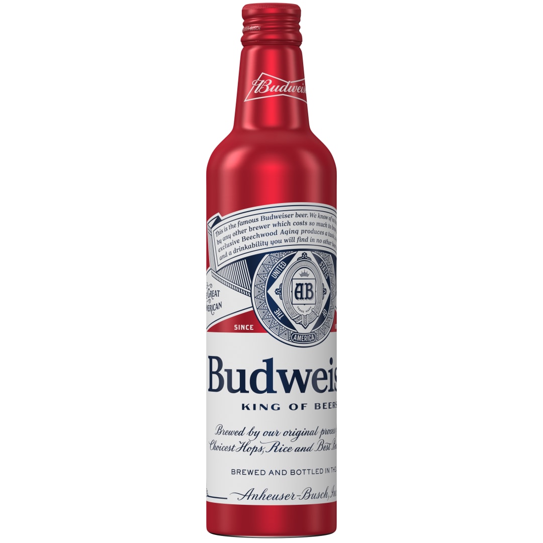 Budweiser American Lager Beer 16 fl oz Aluminum Bottle