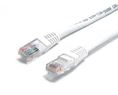 12 ft White Molded Cat6 UTP Patch Cable - ETL Verified