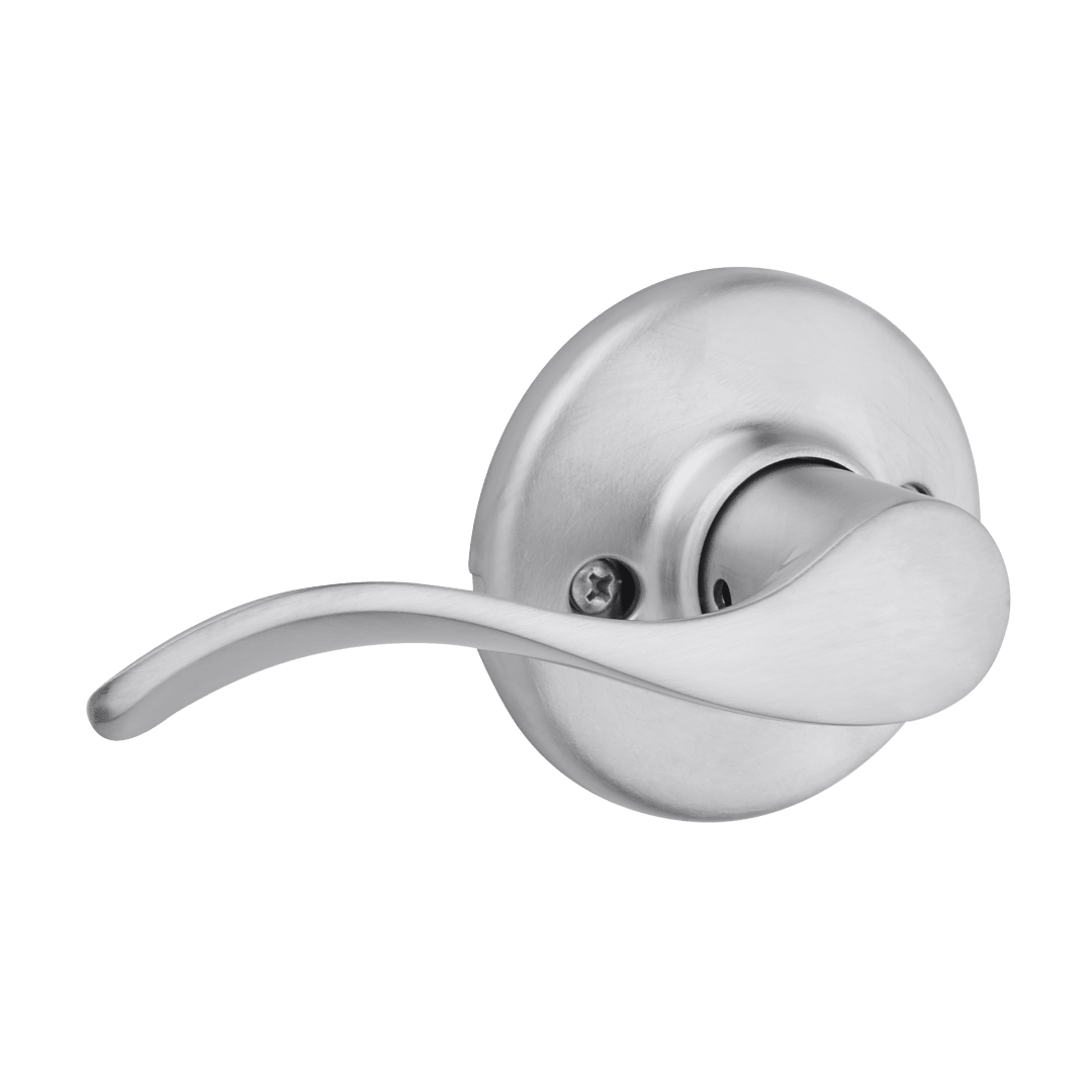 Balboa Half - Dummy Left Hand Wave Door Lever in Satin Chrome