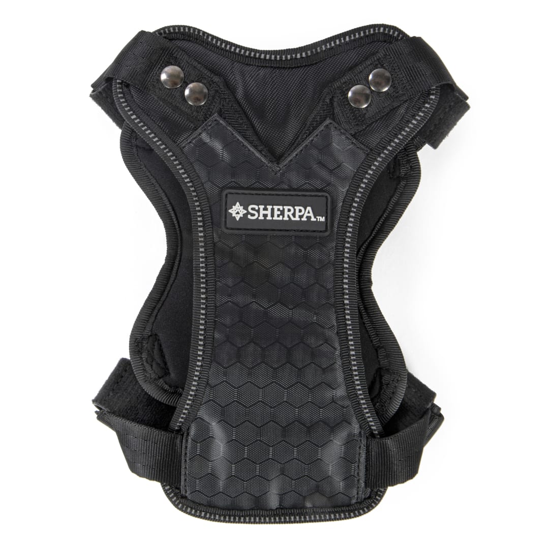Sherpa Seatbelt Harness, Crash Tested Dog Harness, Adjustable, Multi-Purpose, Super Strong, Easy-To-Use, With No-Pull D Ring, Black, Small