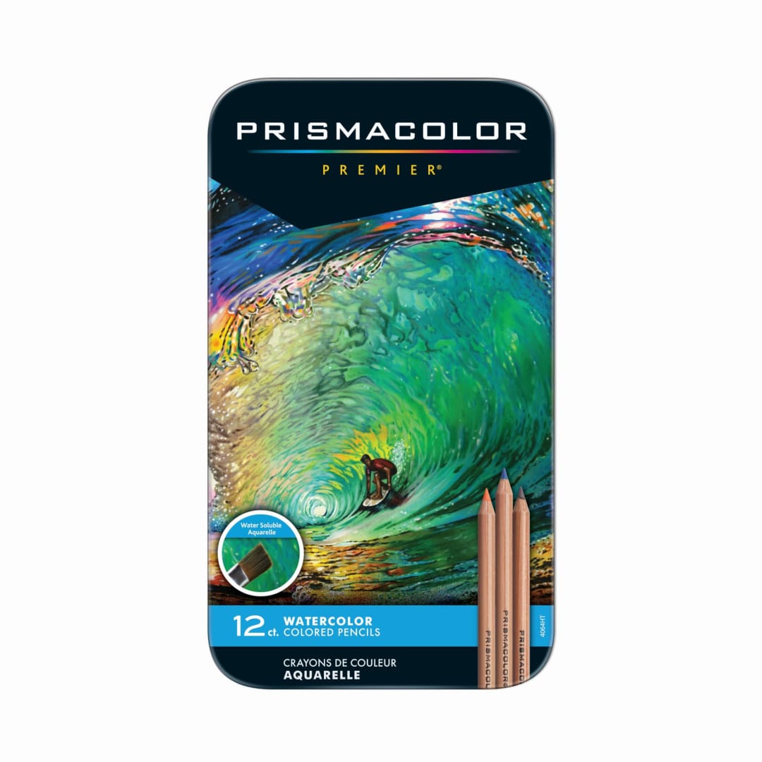 Prismacolor Premier Water-Soluble Colored Pencils, Assorted Colors, 12 Count