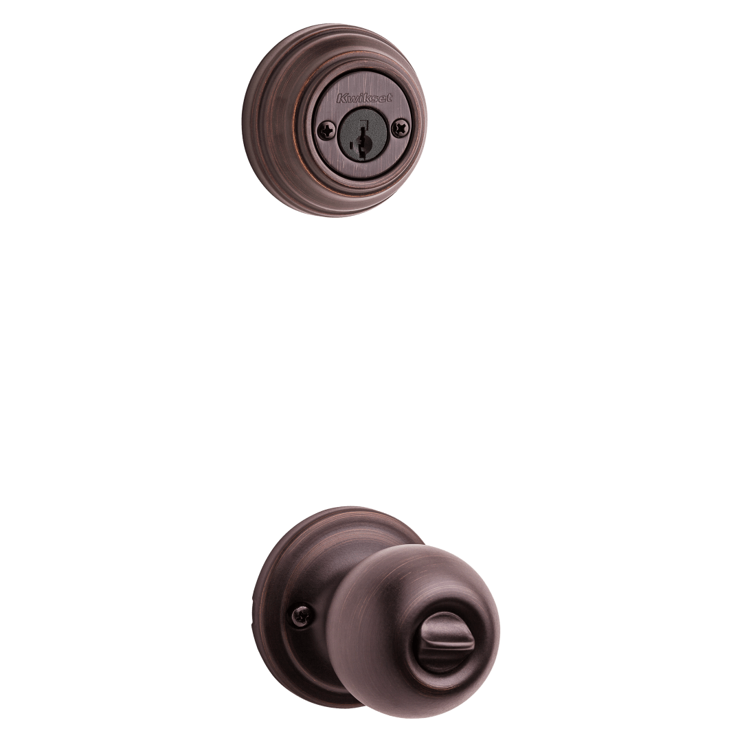 979 Double Cylinder Interior Pack w/Circa Keyed Entry Knob featuring SmartKey Security™ for Montara Handlesets in Venetian Bronze