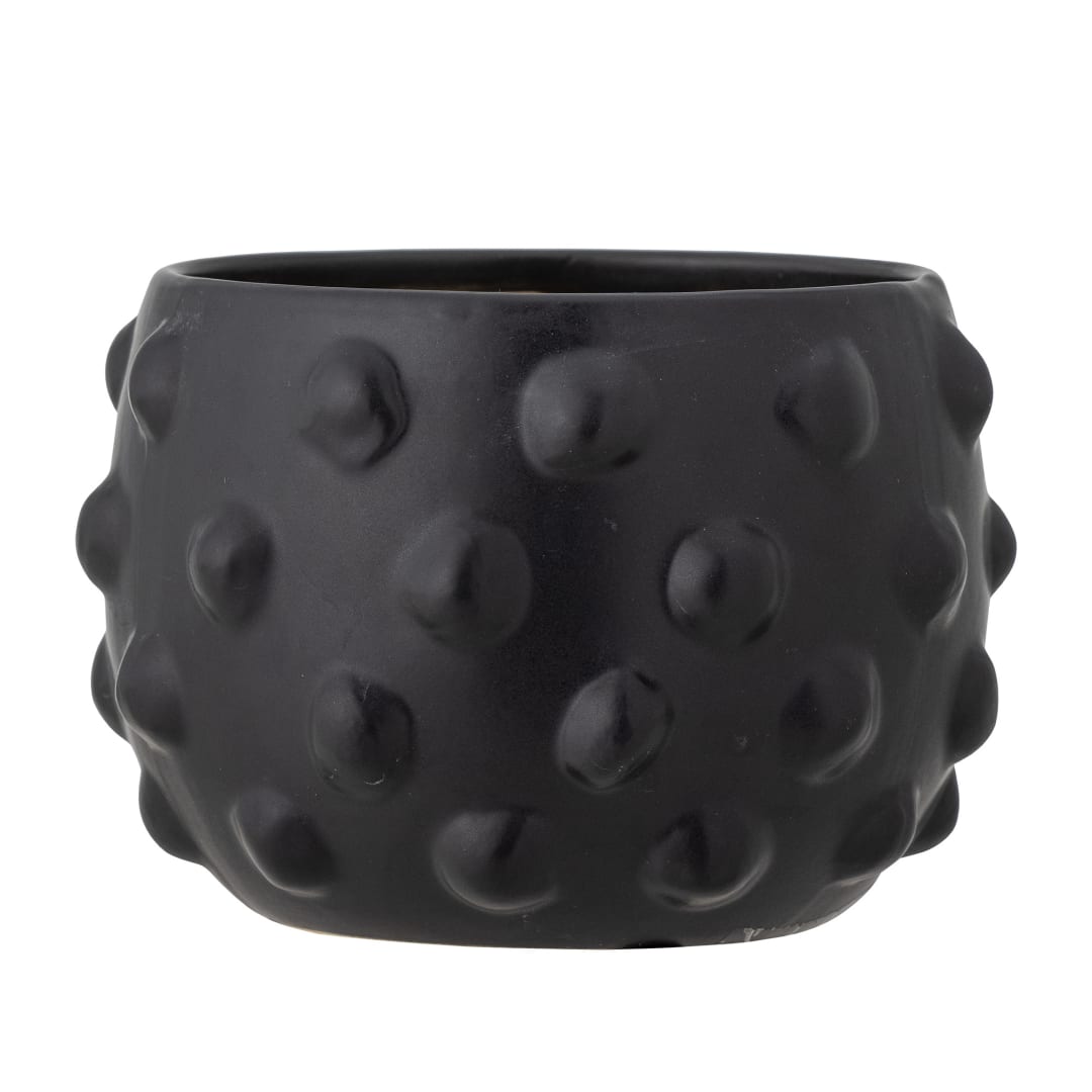 82057692 - Parvin Deco Flowerpot, Black, Terracotta STOCK: 300