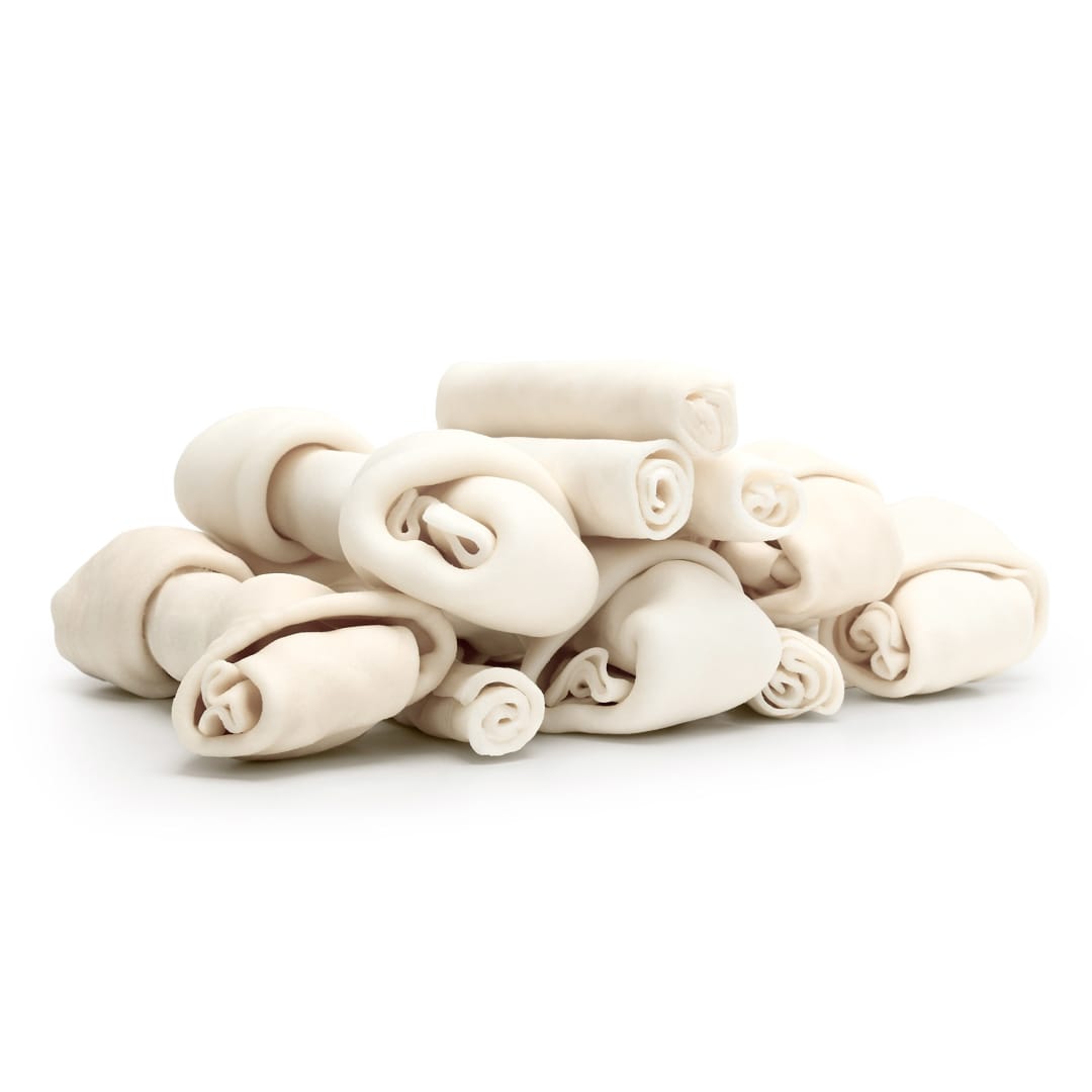 Treatly 100% USA Made Beefhide Assorted Dog Chew Treats, 10 Pack (5 - 7" Bones; 5 - 6" Rolls)