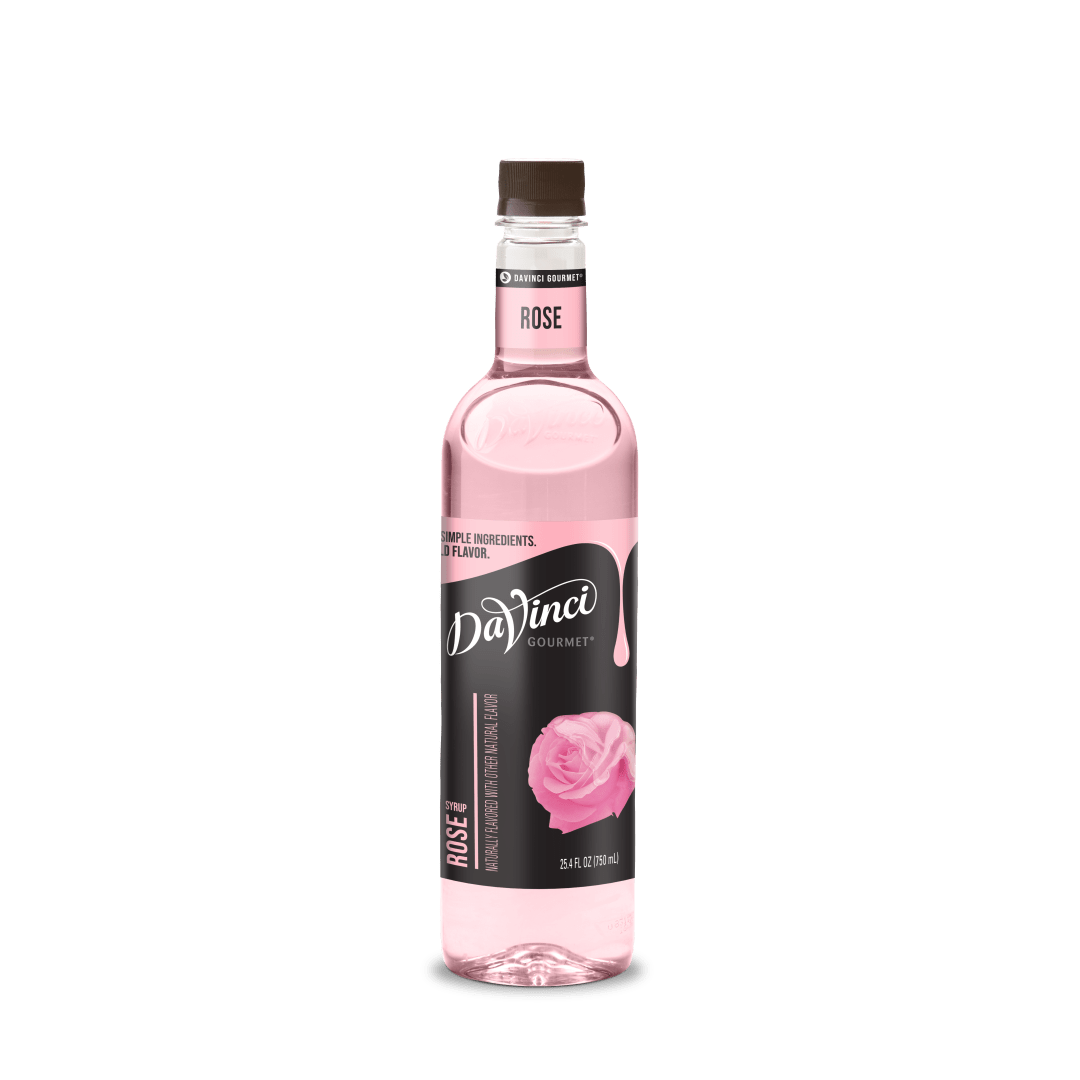 DaVinci Gourmet Rose Syrup, Plastic Bottle, 4 x 750mL