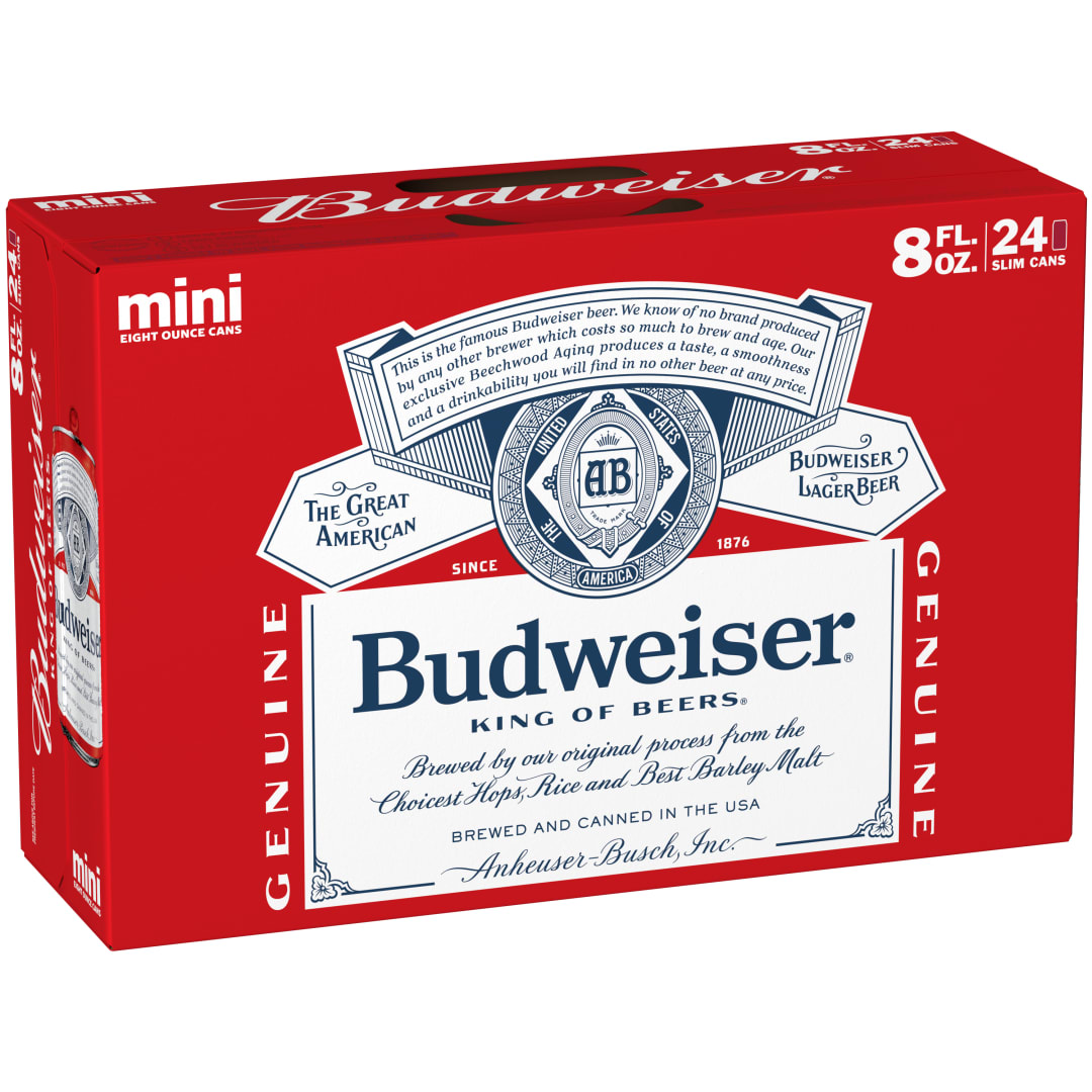Budweiser® Beer, 24 Pack 8 fl. oz. Cans