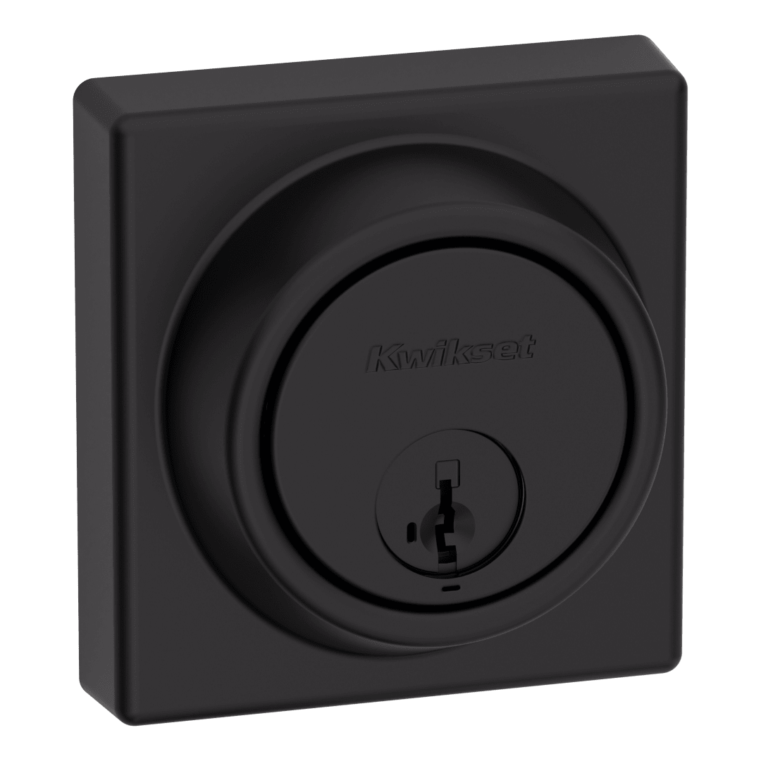 816 Contemporary Key Control Deadbolt, Keyed One Side, featuring SmartKey Security™ in Matte Black
