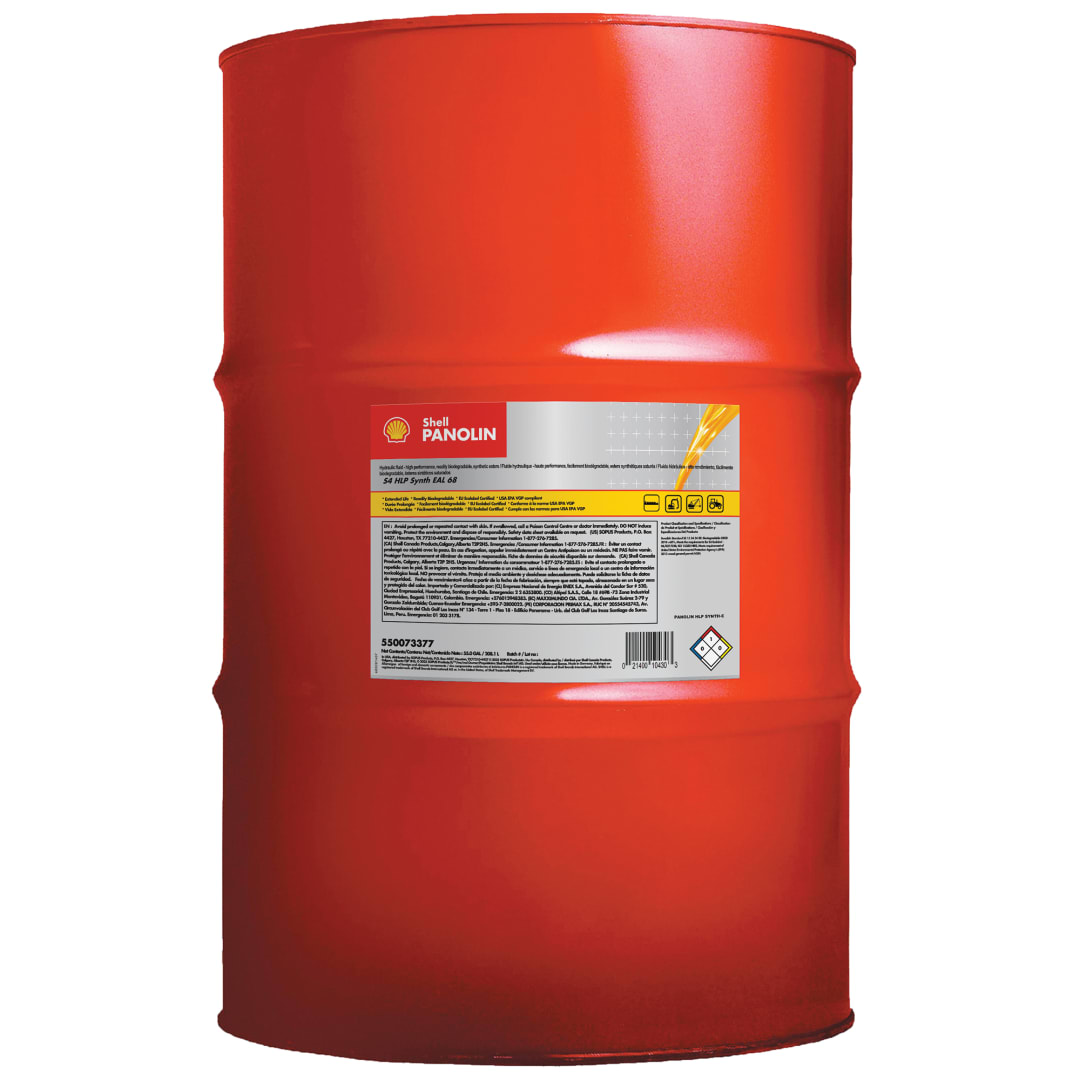 Shell PANOLIN S4 HLP Synth EAL 68 Biodegradable Hydraulic Fluid, 55 Gallon Drum