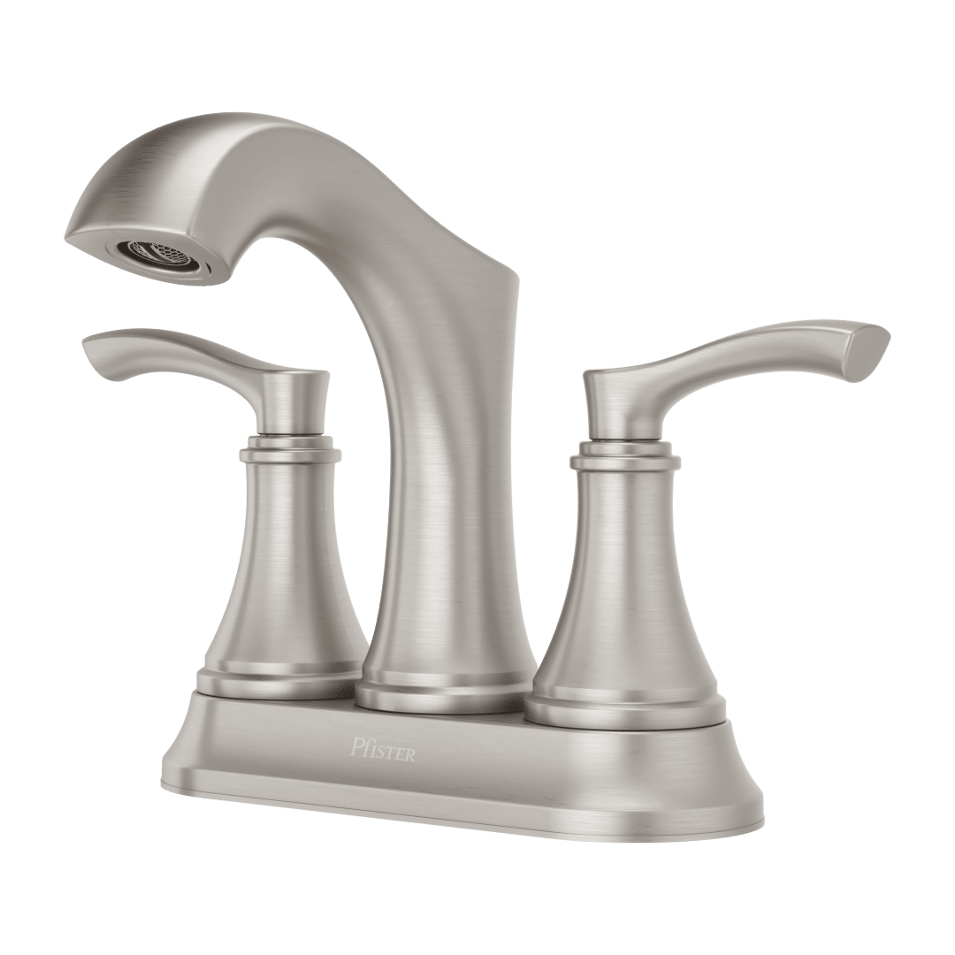 Auden 2-Handle 4" Centerset Bathroom Faucet in Spot Defense Brushed Nickel