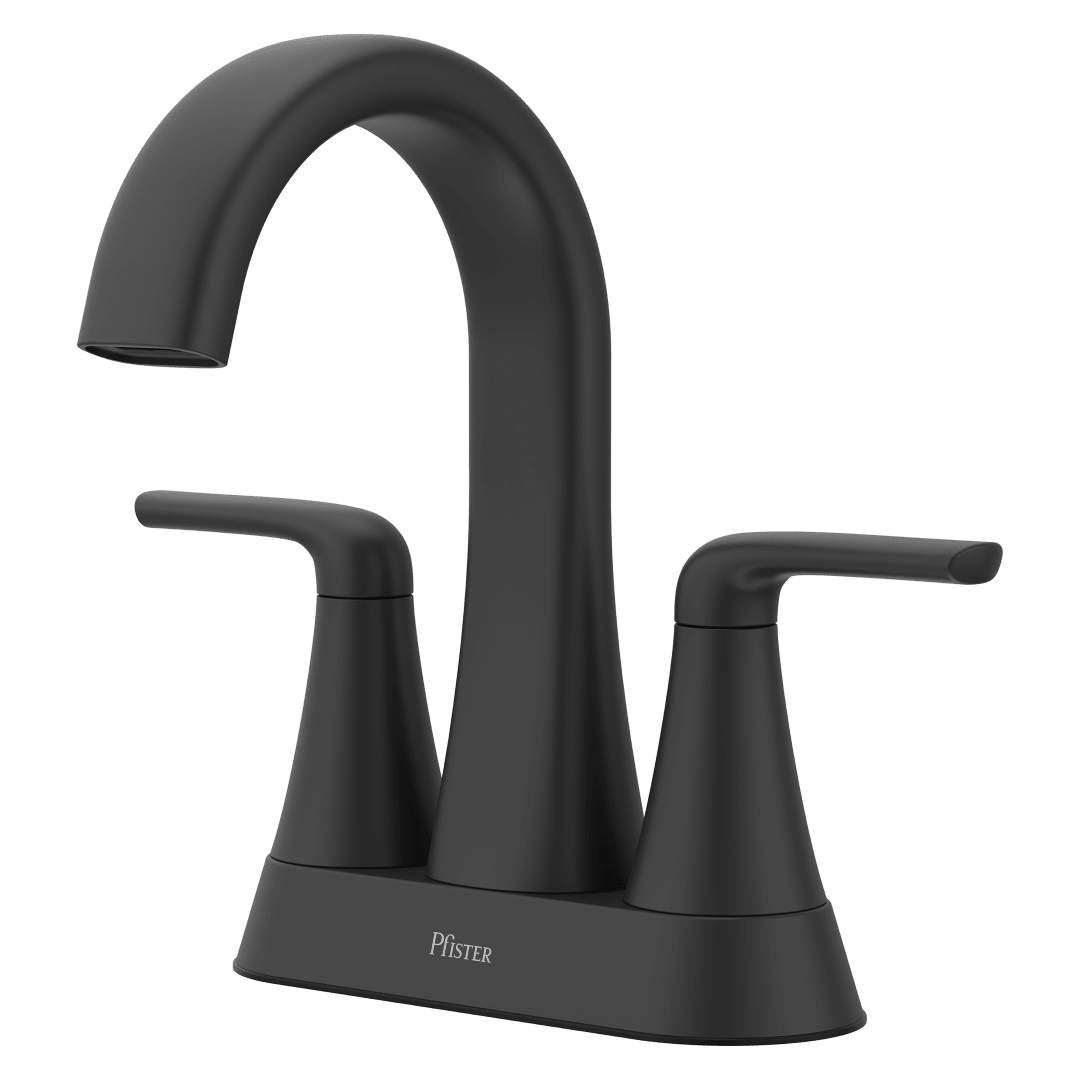 Raya 2-Handle 4" Centerset Bathroom Faucet in Spot Defense Matte Black