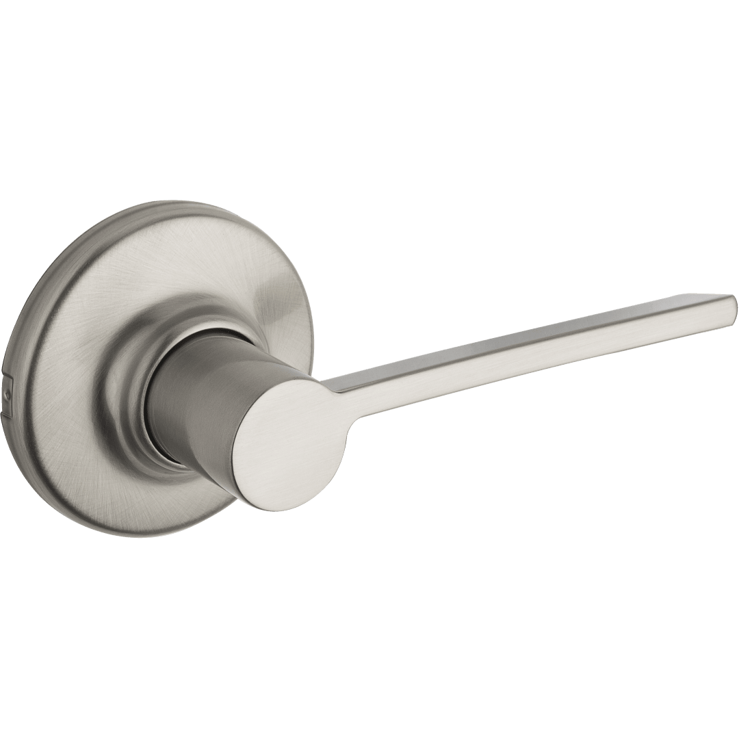 Ladera Round Hall/Closet Lever in Satin Nickel with Microban Protection
