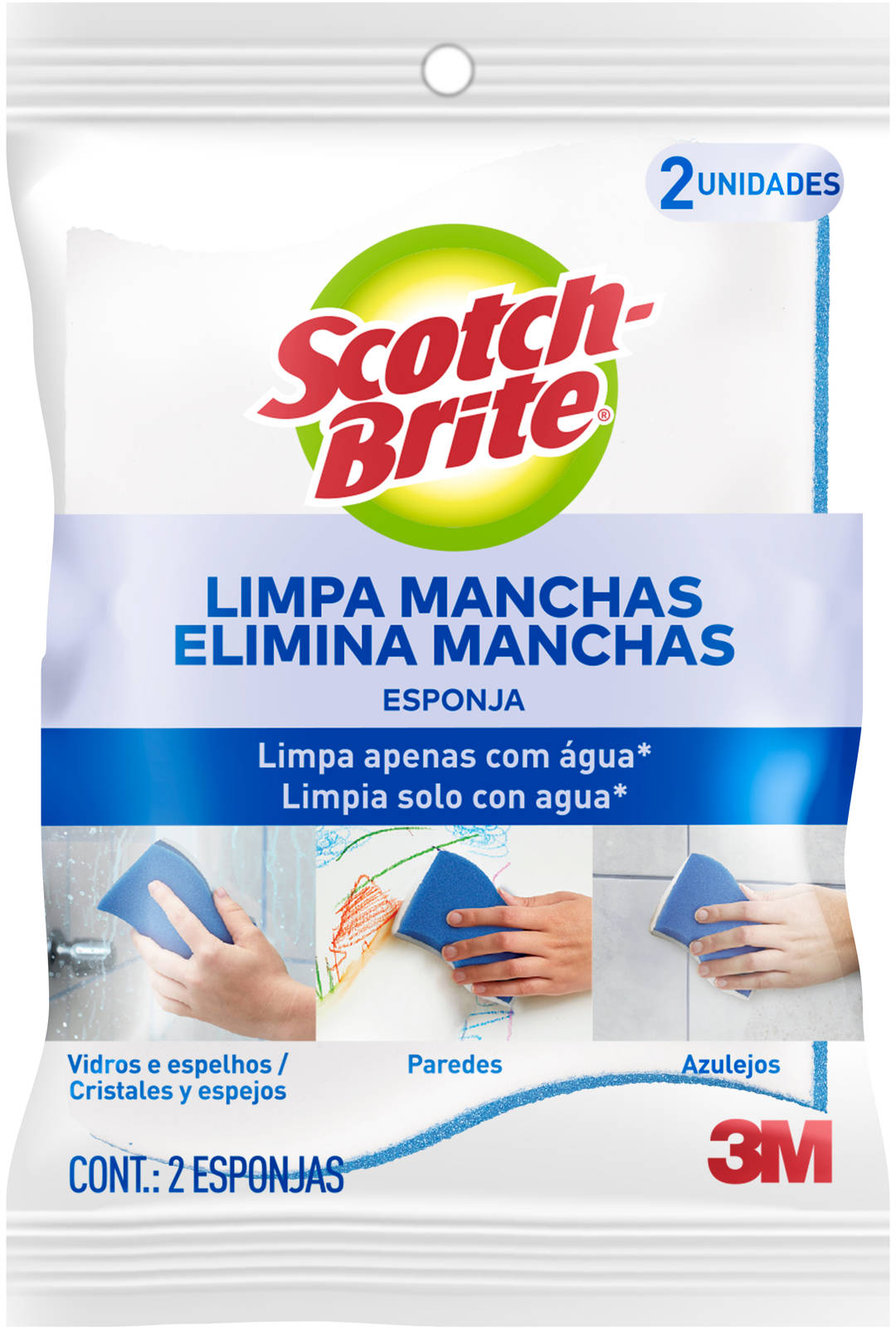 Esponja mágica Scotch-Brite® Limpa Manchas, 2 unidades