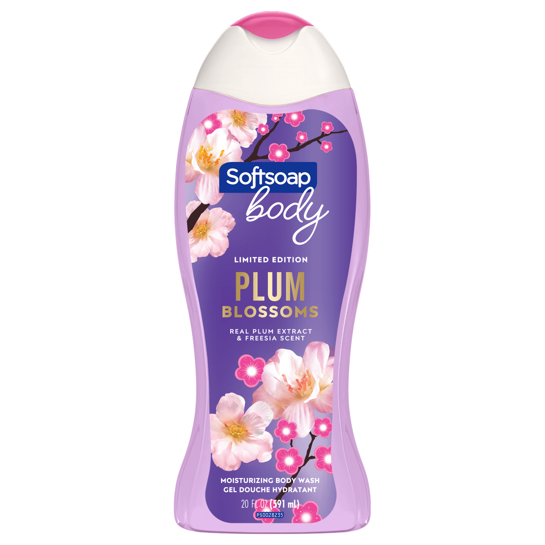 Softsoap Plum Blossoms Body Wash, Moisturizing Body Wash, 20 Oz