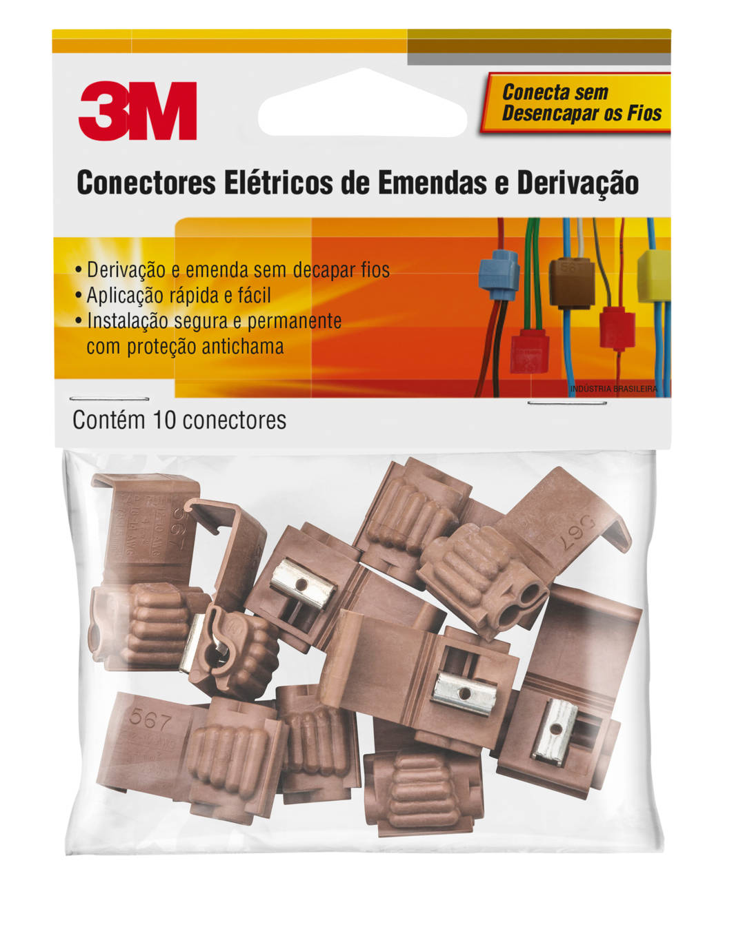 Conector de Emenda e Derivação 3M™ Scotchlok® IDC 567, pacote com 10 unidades