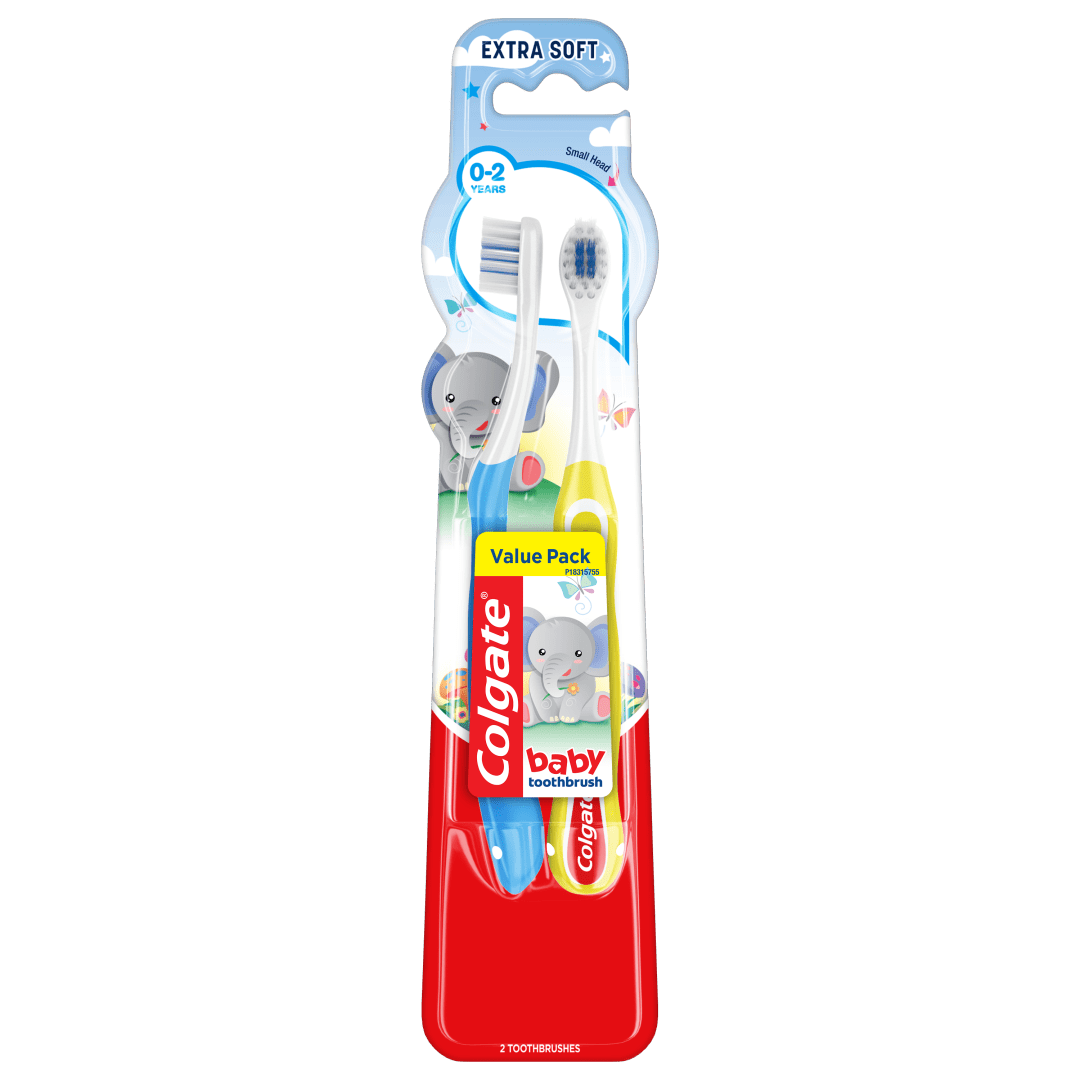 Colgate Kids Extra Soft Baby Toothbrush Pack, 2 Count