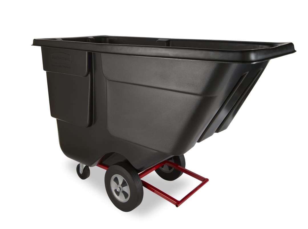 ROTOMOLDED TILT TRUCK, UTILITY DUTY, 1 CUBIC YARD, BLACK