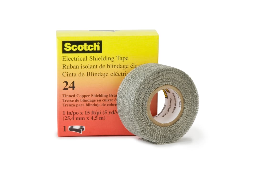 Scotch® Elektrik Ekranlama Bandı 24-1x15FT, 1 inç x 15 ft (25 mm x 4,6 m), her kutuda 50 adet