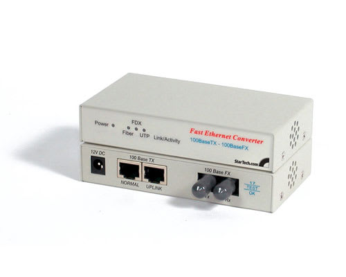 100Mbps RJ45 to ST Fiber Media Converter