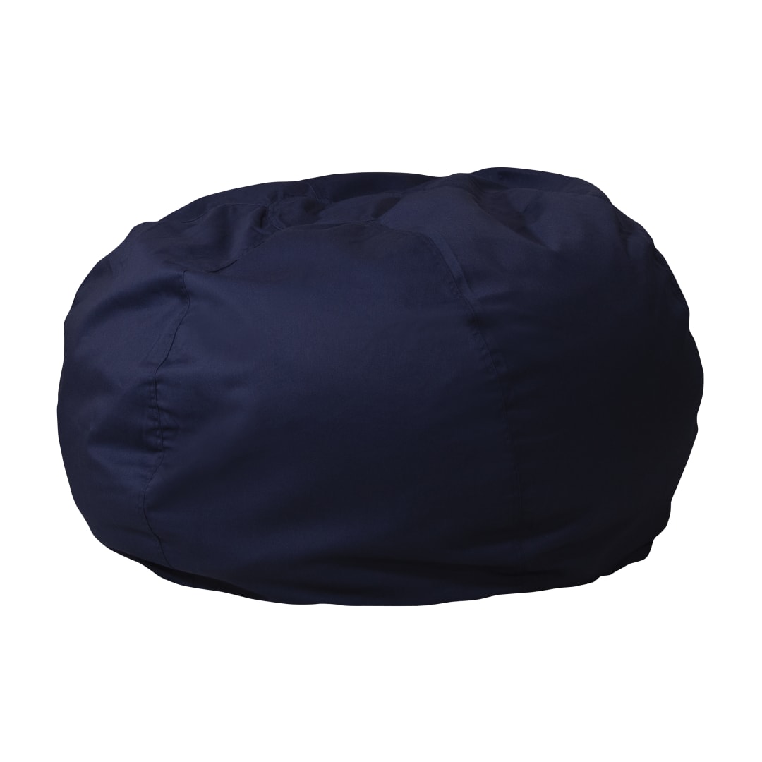 Duncan Oversized Solid Navy Blue Refillable Bean Bag Chair for All Ages