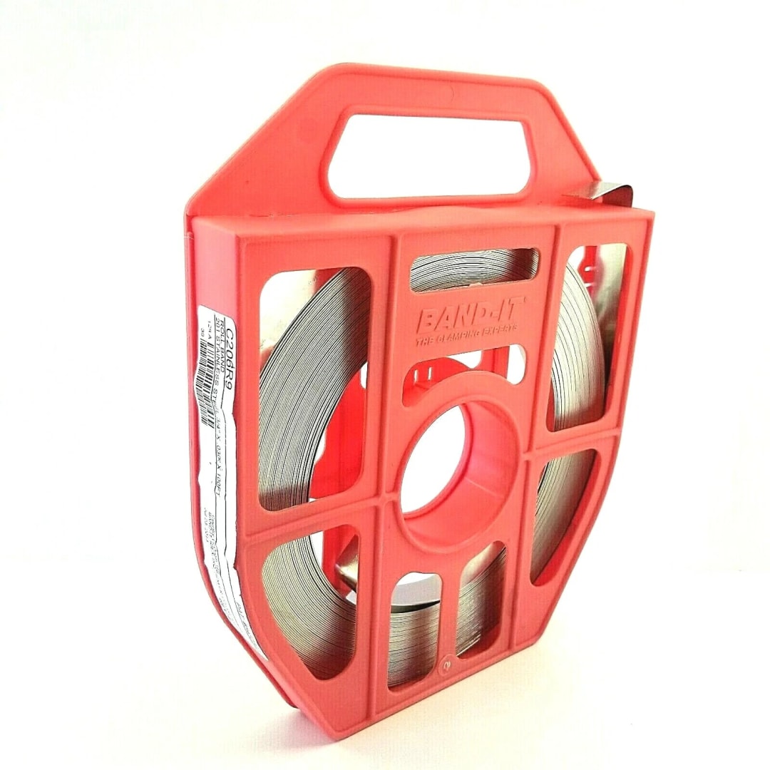 Band-It 201 Stainless Steel Band 3/4" x 100' in Red Tote