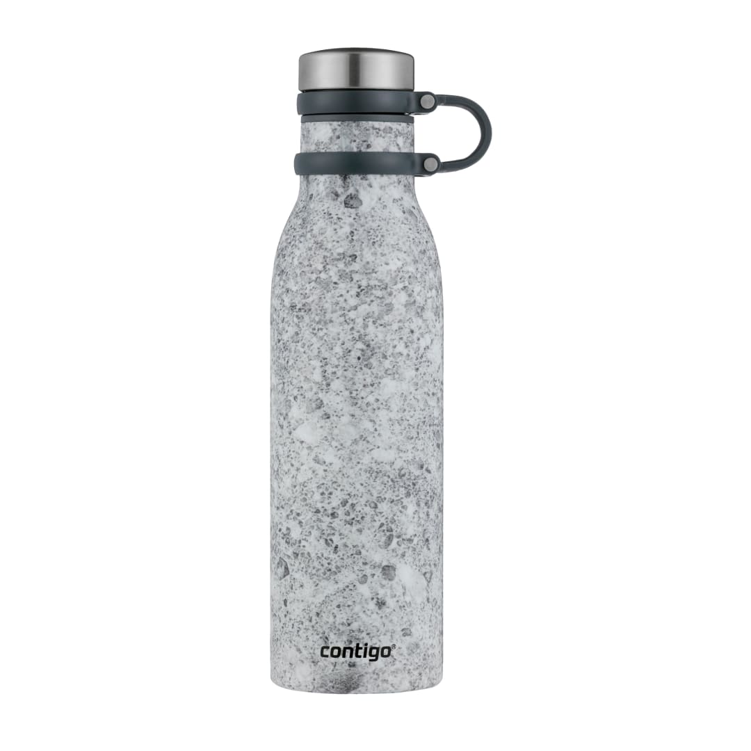 Contigo® Botella de Agua Matterhorn Couture, Botella Térmica de Acero Inoxidable, Libre de BPA, 100% a prueba de derrames, Termo con Tecnología Thermalock, 591 ml, Gris Profundo