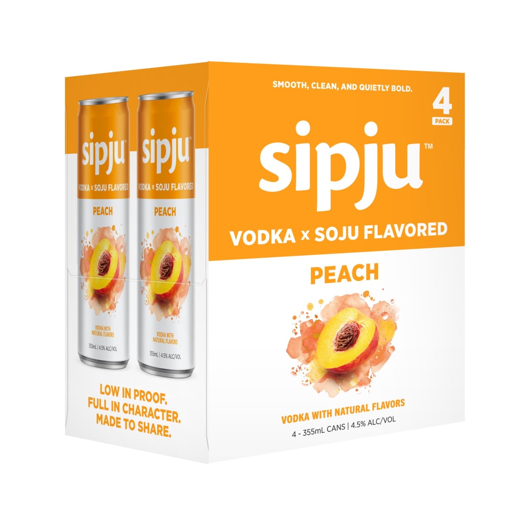 Sipju Peach Cocktail 4 Pack 12Fl oz Can 9 Proof