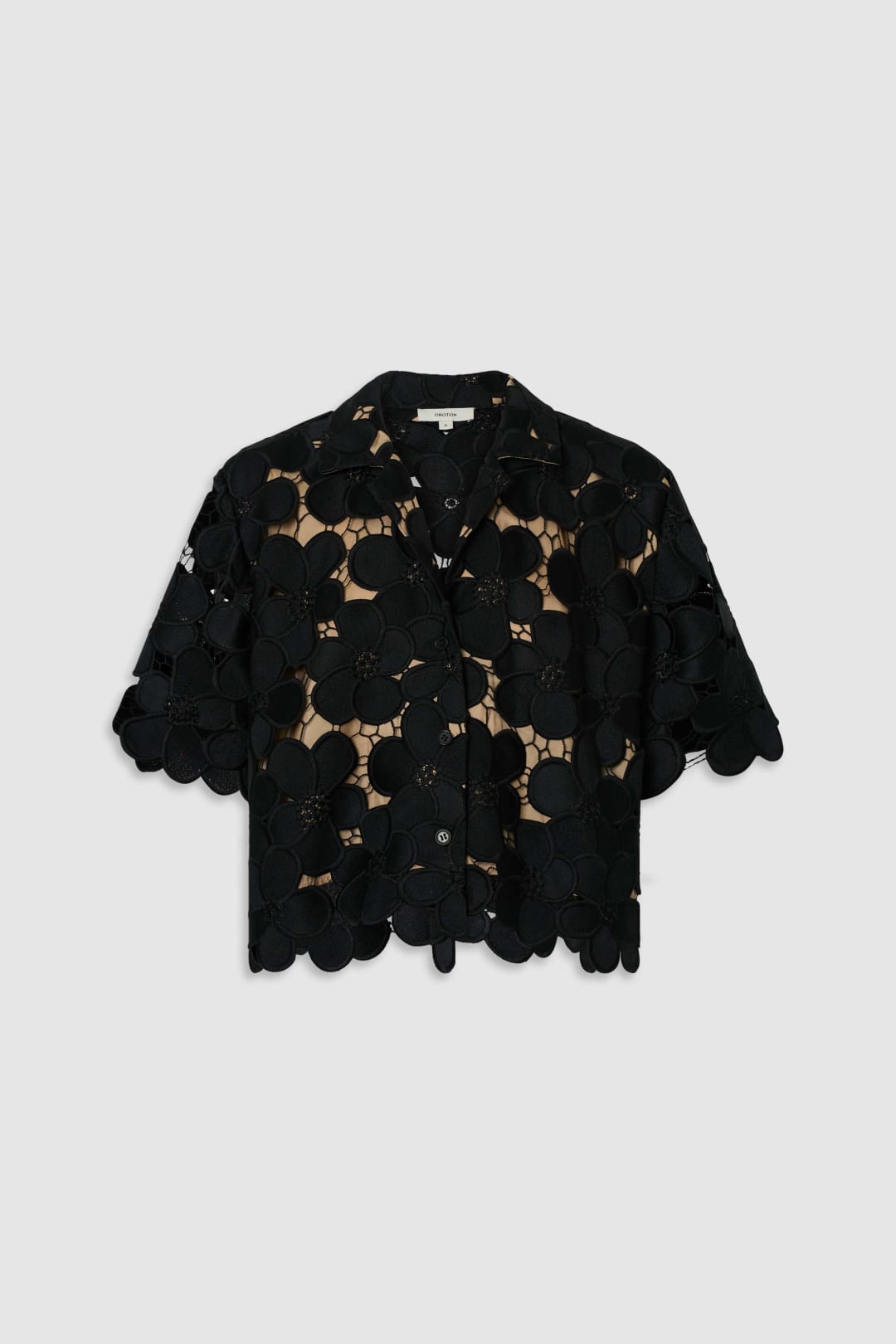 Poppy Lace Crop Shirt