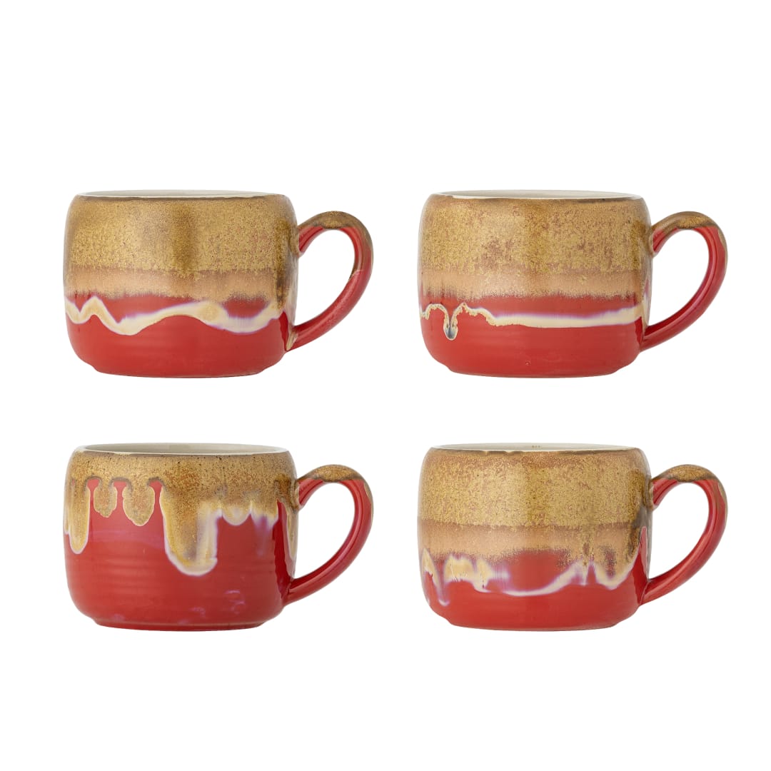 82072526 - Sheen Cup, Red, Stoneware STOCK: 190