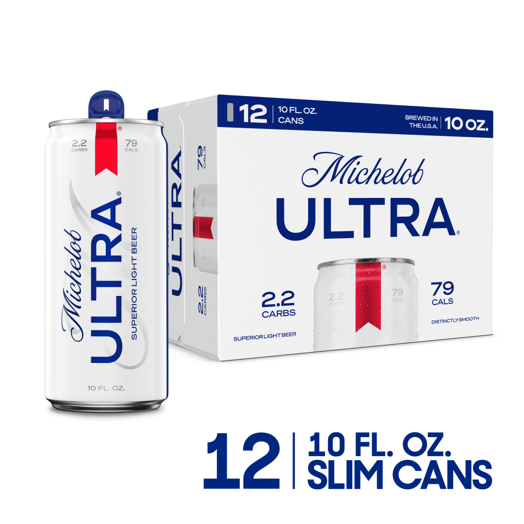Michelob ULTRA Superior Light American Lager Beer 12 Pack, 10 fl oz Cans